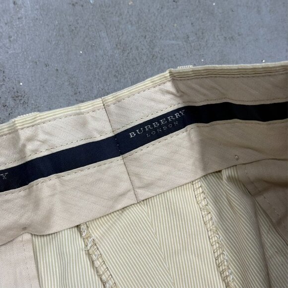 Burberry London Corduroy Pants Lightweight Cotton Made in USA Beige 36x33 - Picture 5 of 10